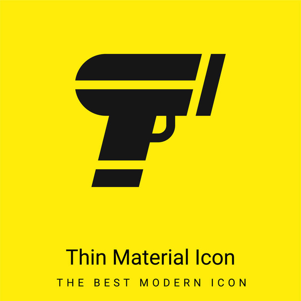 Vonalkód szkenner minimális fényes sárga anyag ikon - Vektor, kép