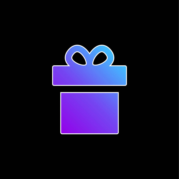 Birthday Present blue gradient vector icon - Vector, Image