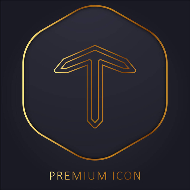 Bootsanker goldene Linie Premium-Logo oder Symbol - Vektor, Bild