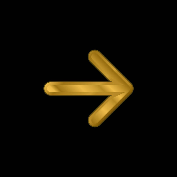 Arrows gold plated metalic icon or logo vector - Vector, Image