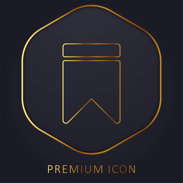 Záložka zlaté čáry prémie logo nebo ikona - Vektor, obrázek