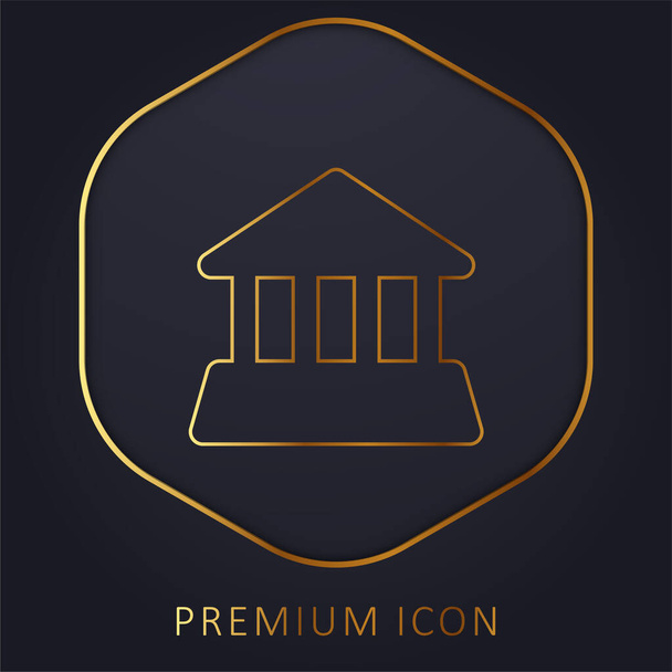 Ligne d'or bancaire logo premium ou icône - Vecteur, image