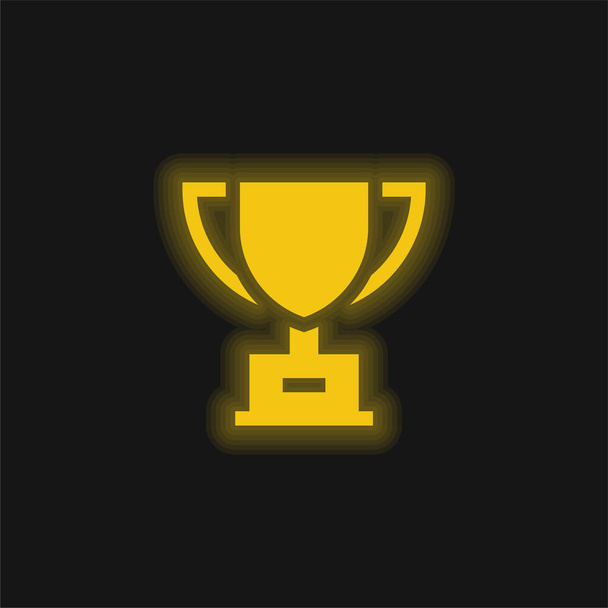 Prix jaune brillant icône néon - Vecteur, image