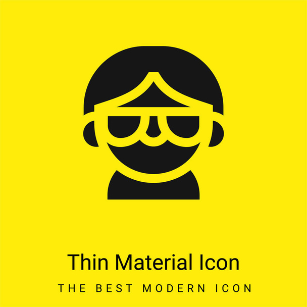 Ragazzo icona materiale giallo brillante minimale - Vettoriali, immagini