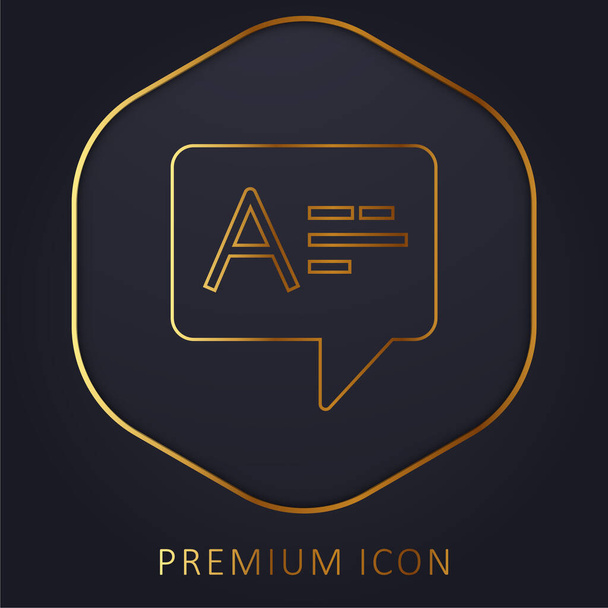 Відповісти на логотип або піктограму преміум-класу золотої лінії
 - Вектор, зображення