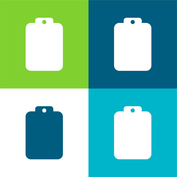 Portapapeles en blanco Conjunto de iconos mínimo de cuatro colores - Vector, Imagen