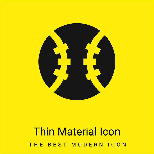 Baseball minimální jasně žlutý materiál ikona - Vektor, obrázek