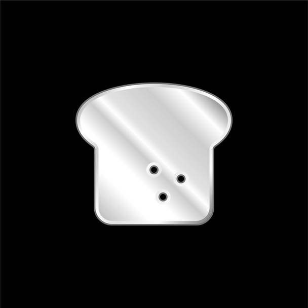 パン銀メッキ金属アイコン - ベクター画像