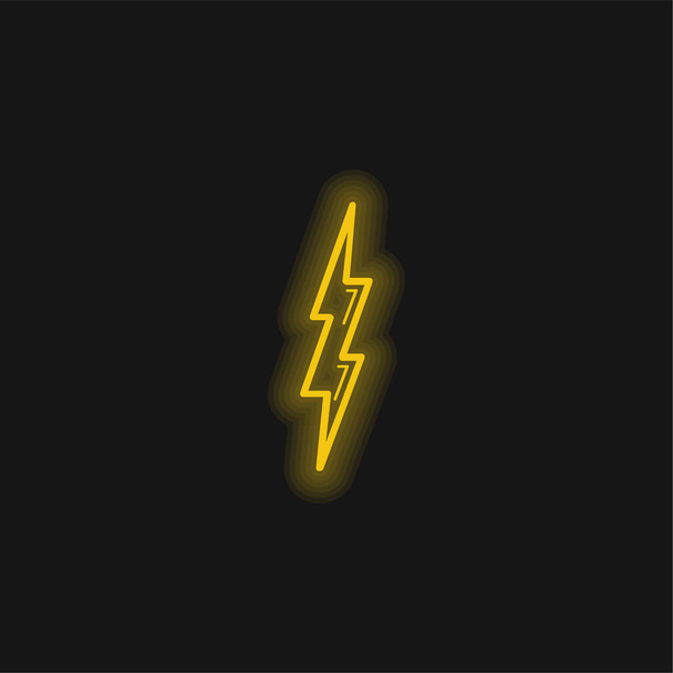 Obrys tvaru šroubu Symbol žluté zářící neonové ikony - Vektor, obrázek