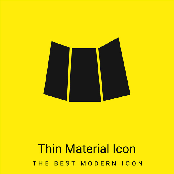 Black Printed Folded Paper minimal bright yellow material icon - Vector, Image