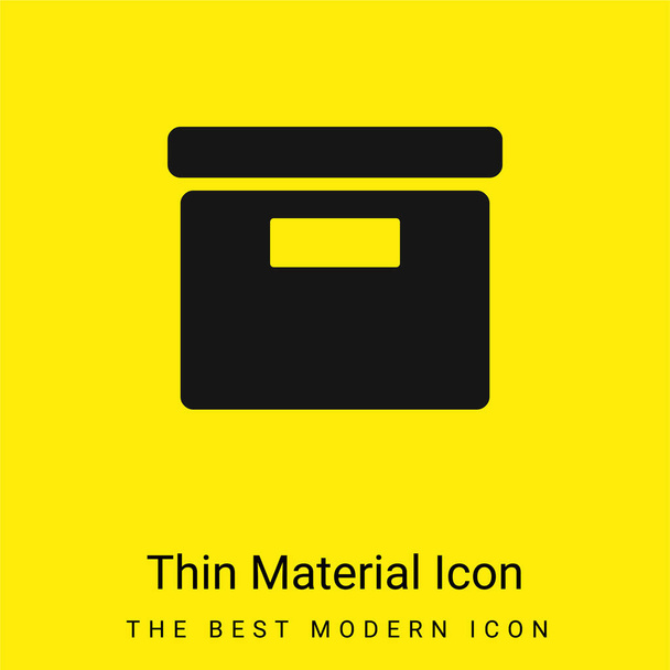 Box From Side View minimální jasně žlutá ikona materiálu - Vektor, obrázek