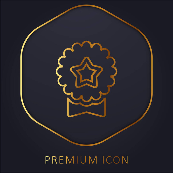 Beste verkoper gouden lijn premium logo of pictogram - Vector, afbeelding