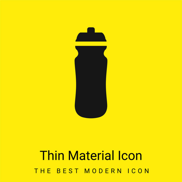 Bottiglia di acqua minimale giallo brillante materiale icona - Vettoriali, immagini