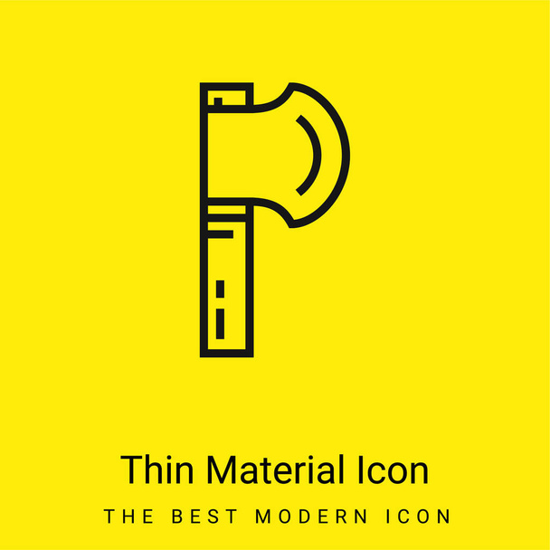 Axe minimale icône de matériau jaune vif - Vecteur, image