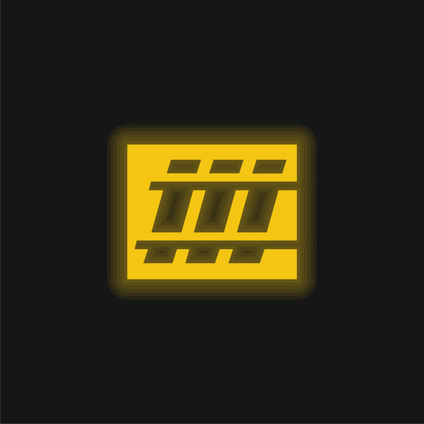 Belo Horizonte Metro Logo žlutá zářící neonová ikona - Vektor, obrázek