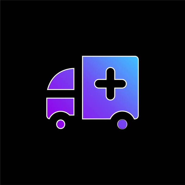 Icona blu del vettore gradiente di ambulanza - Vettoriali, immagini