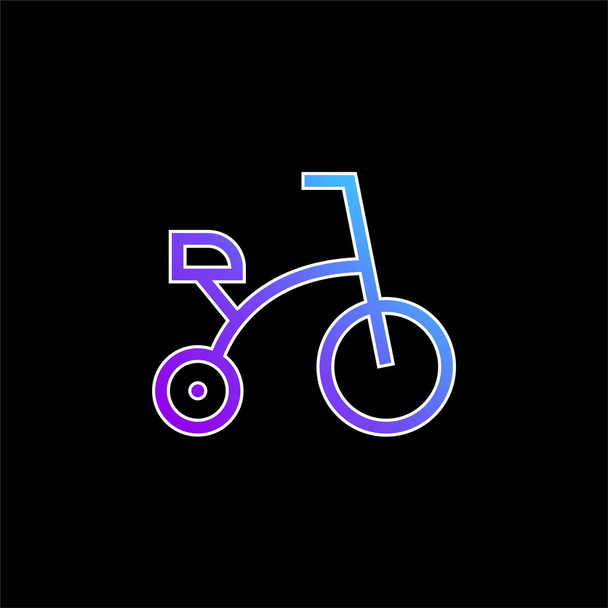 Bicicleta azul degradado icono del vector - Vector, imagen