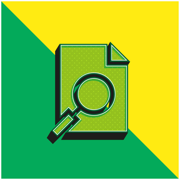 Análisis verde y amarillo moderno logotipo del icono del vector 3d - Vector, imagen