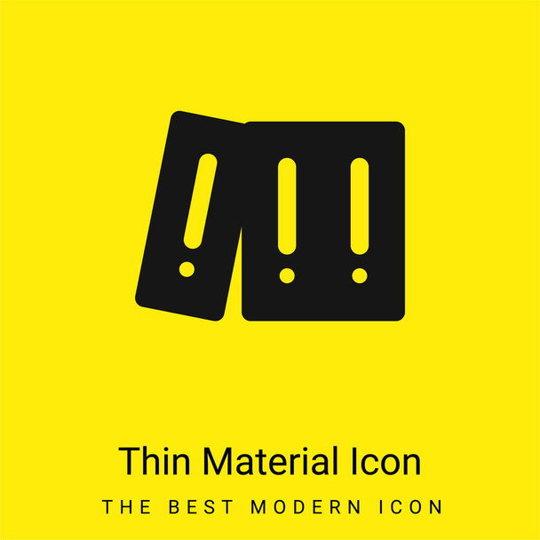Archives minimal jaune vif icône matérielle - Vecteur, image