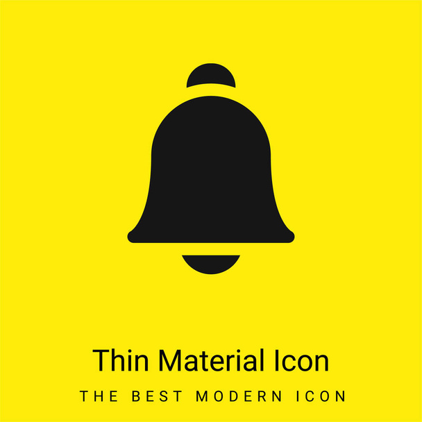 Ícone de material amarelo brilhante mínimo Bell - Vetor, Imagem