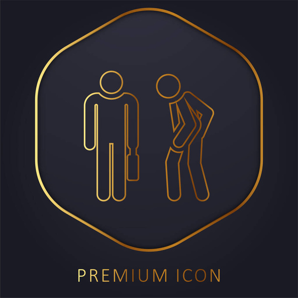 Mérges arany vonal prémium logó vagy ikon - Vektor, kép