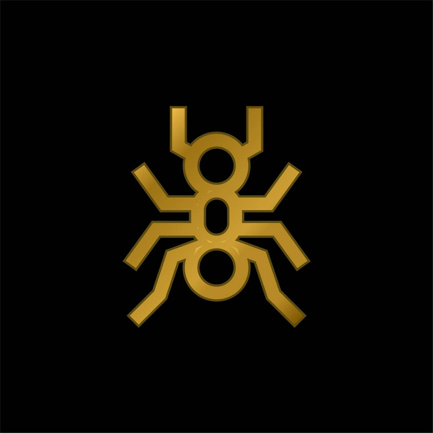 Мураха золота металева піктограма або вектор логотипу
 - Вектор, зображення