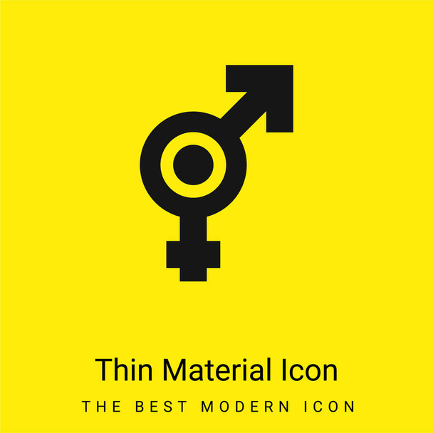 Большая минимальная ярко-желтая иконка материала - Вектор,изображение