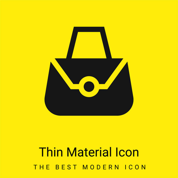 Zak minimaal helder geel materiaal icoon - Vector, afbeelding