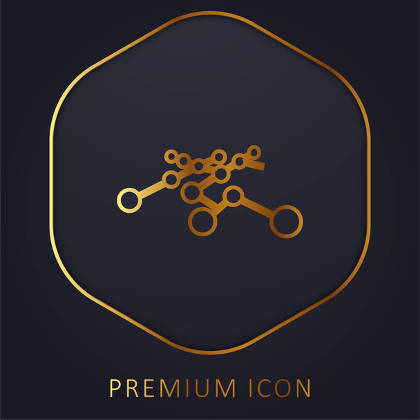 Jobb kódok Logo arany vonal prémium logó vagy ikon - Vektor, kép