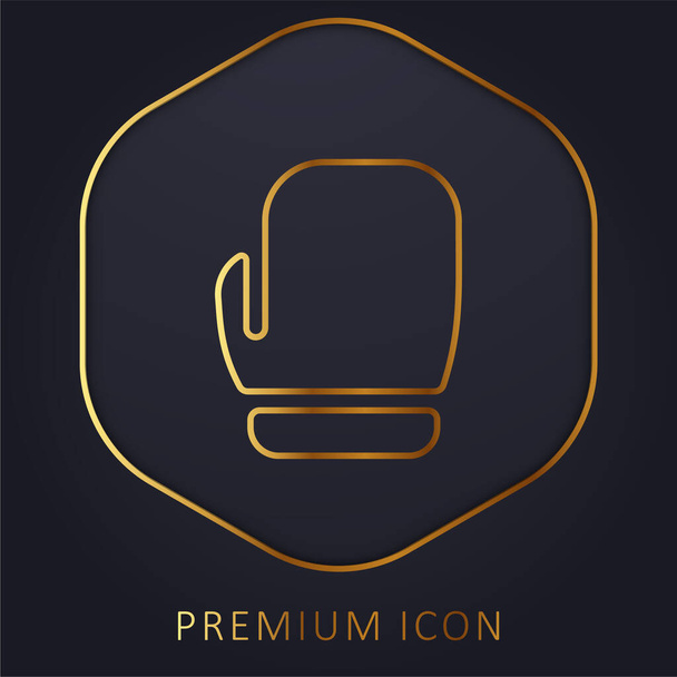 Bokshandschoenen gouden lijn premium logo of pictogram - Vector, afbeelding