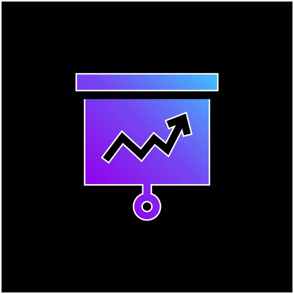 Analytická ikona modrého přechodu - Vektor, obrázek