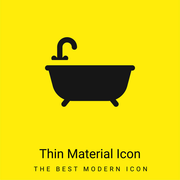 Bad minimaal helder geel materiaal icoon - Vector, afbeelding