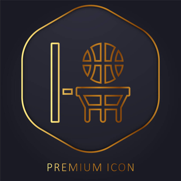 Basketball goldene Linie Premium-Logo oder Symbol - Vektor, Bild