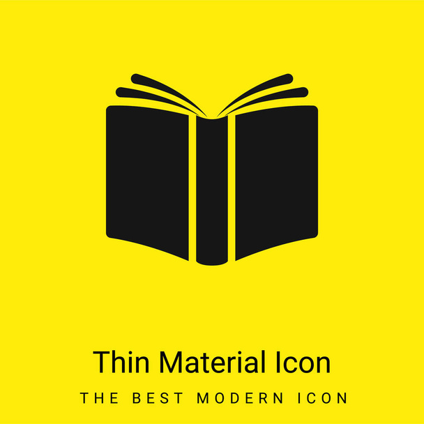 Book Cover minimális fényes sárga anyag ikon - Vektor, kép