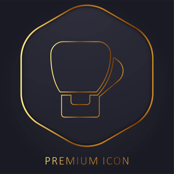 Boksz arany vonal prémium logó vagy ikon - Vektor, kép