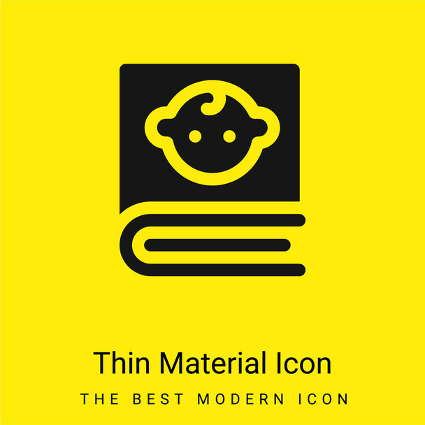 Rezervujte minimální jasně žlutou ikonu materiálu - Vektor, obrázek