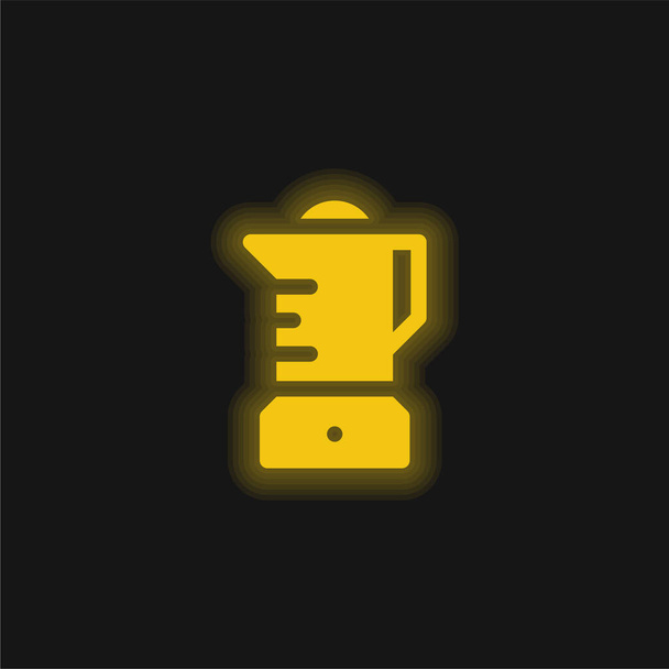 Blender yellow glowing neon icon - Vector, Image