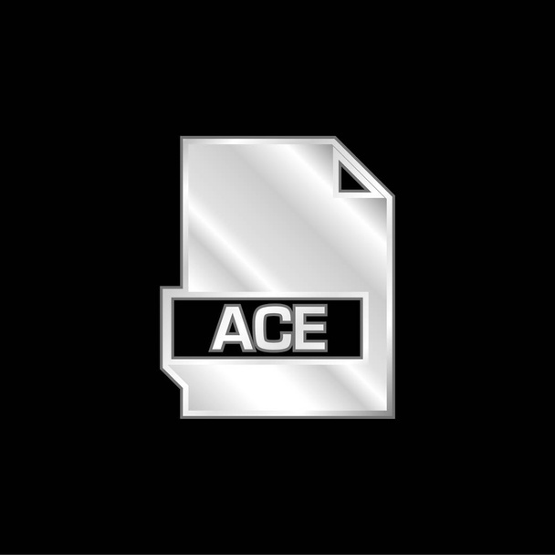Ace postříbřená kovová ikona - Vektor, obrázek