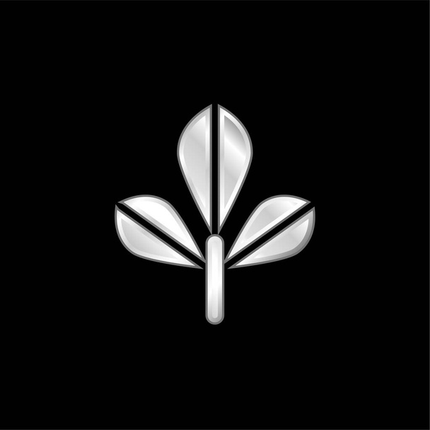 Bael Tree postříbřená kovová ikona - Vektor, obrázek
