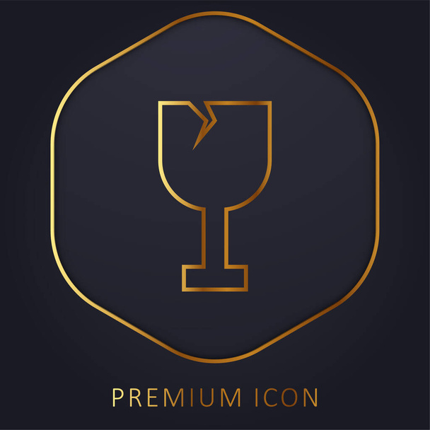 Zerbrechliche goldene Linie Premium-Logo oder Symbol - Vektor, Bild