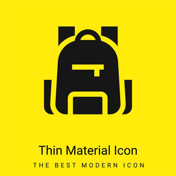 Batoh minimální jasně žlutý materiál ikona - Vektor, obrázek