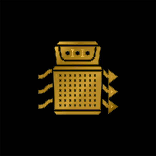 Icona metallica placcata oro purificatore d'aria o vettore logo - Vettoriali, immagini