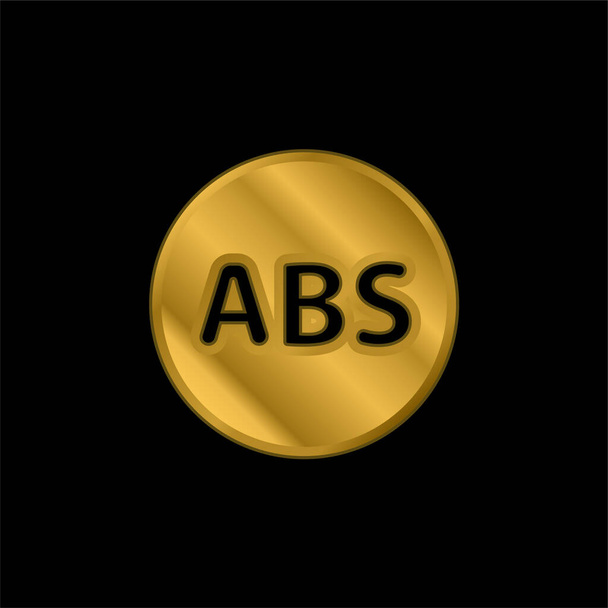 Abs banhado a ouro ícone metálico ou vetor logotipo - Vetor, Imagem