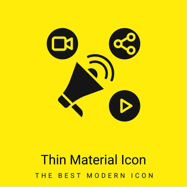 Reklama minimalna ikona jasnożółtego materiału - Wektor, obraz