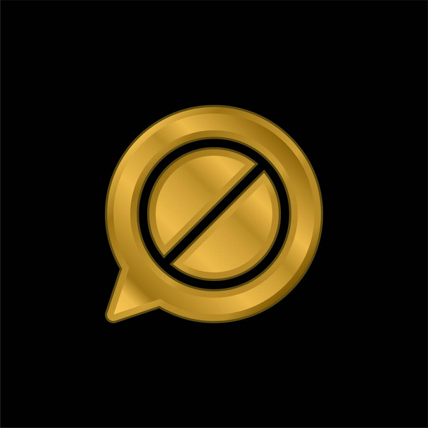 Block gold plated metalic icon or logo vector - Vector, Image