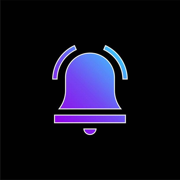 Alarme ícone do vetor gradiente azul Bell - Vetor, Imagem