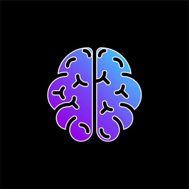 Brain blue gradient vector icon - Vektor, obrázek