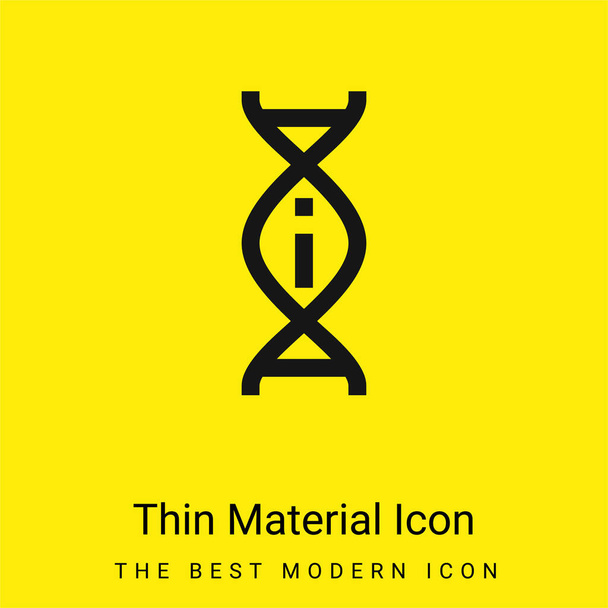 Adn minimale helder geel materiaal icoon - Vector, afbeelding