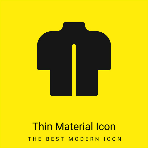 Indietro icona materiale giallo brillante minimo - Vettoriali, immagini