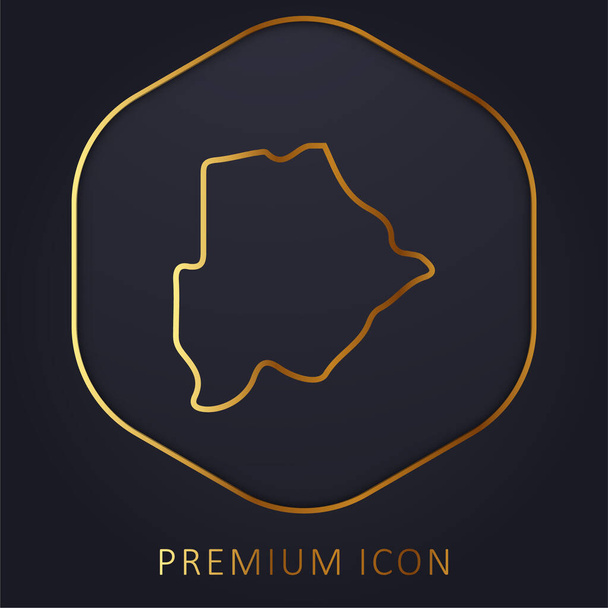 Botswana zlatá čára prémie logo nebo ikona - Vektor, obrázek
